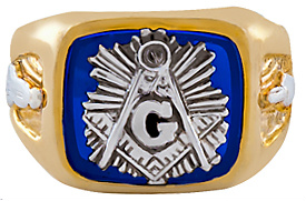 3rd Degree Masonic Blue Lodge Ring 10KT OR 14KT, Open Back #210